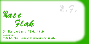 mate flak business card